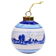 Xmas Ball Delft Blue Mill 2.75inch diameter