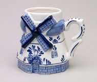 Mug Delft Blue Mill Shape 4.25 inch