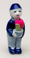 Figurine Dutch Boy with Tulip 2inches Tall