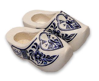 Magnet 2 Wooden Shoes Delft Blue